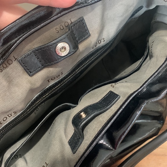 TOD’S Black Patent Shoulder Bag - Picture 16 of 16